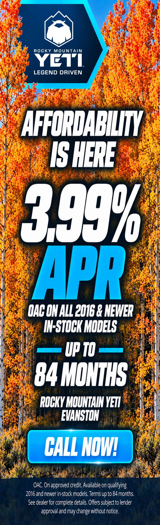 3.99% APR Financing at Rocky Mountain Yet Evanston